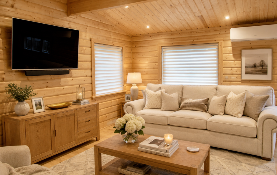 Cozy rustic living room retreat